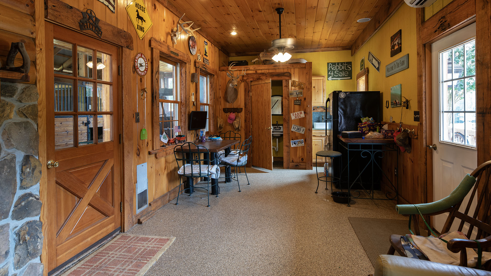 stable office interior at Virginia horse farm